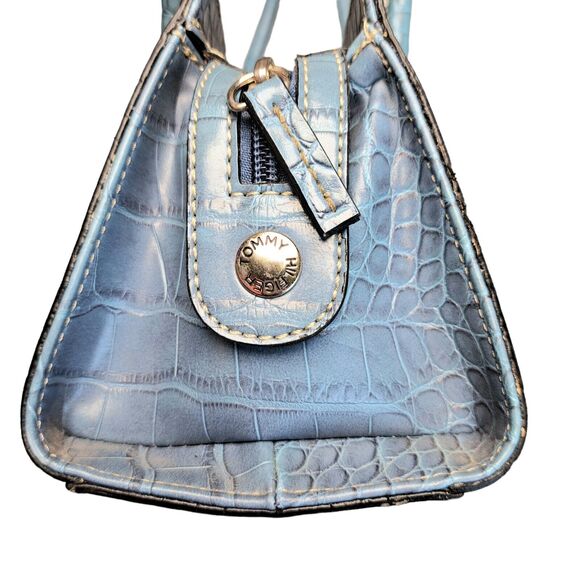 Tommy Hilfiger Purse MEDIUM SHOULDER BAG faux alligator career business core - Picture 4 of 13